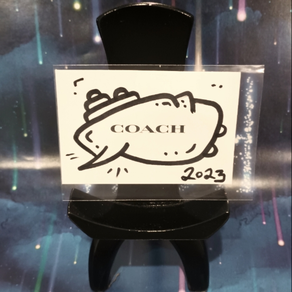 Coach Promo Card - SKETCH and Hand Signed by Graphic Artist -dr.Ew-